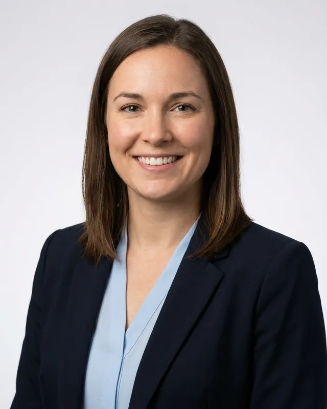 Studio-quality AI professional headshot (example, AI-generated)
